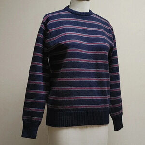 Vintage Wool Hathaway Navy Striped Sweater